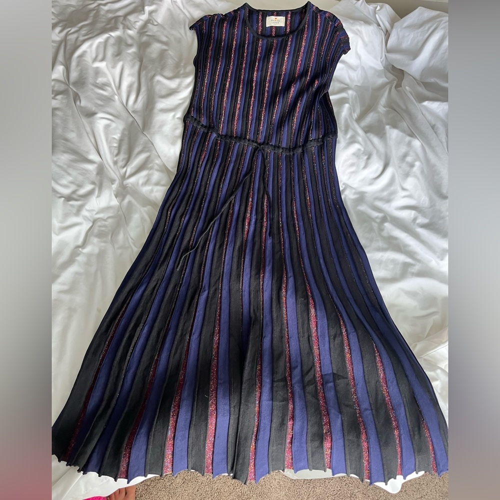 Marine Layer Penny Pleated Midi Dress